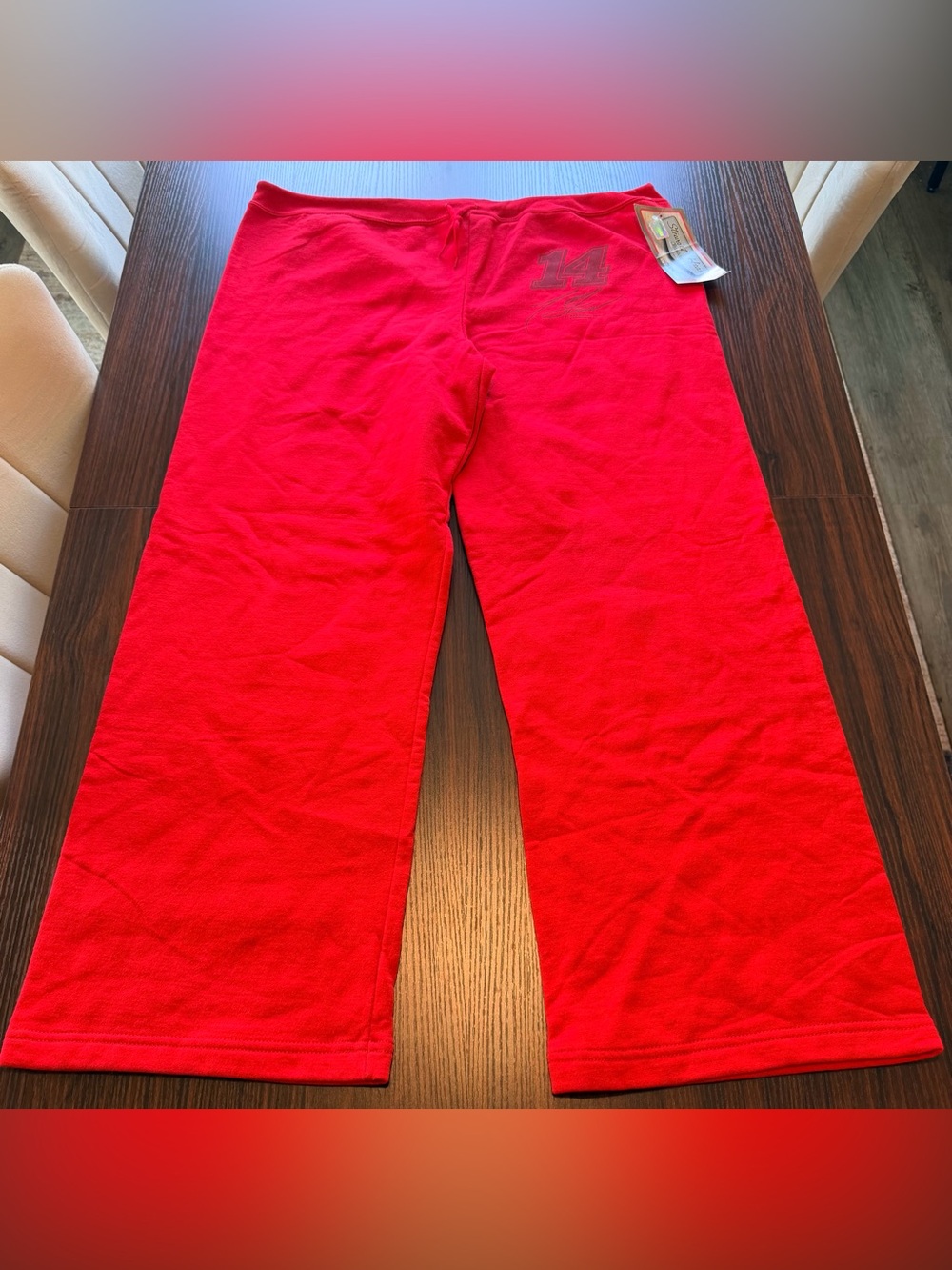 NWT NASCAR for Her Red Vintage 2000s Tony Stewart 14 Sweatpants Fleece Size L